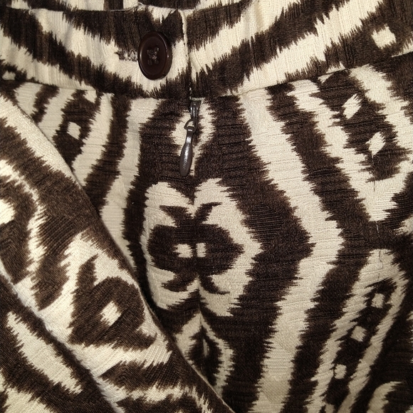 Louis Dell Olio brown cream skirt set bohemian beaded collar and cuffs vintage - Picture 8 of 8